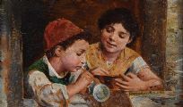 BLOWING BUBBLES by Style of Francesco Vinea at Ross's Online Art Auctions