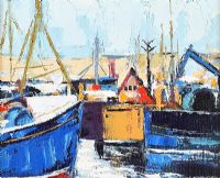 PORTAVOGIE HARBOUR by Dennis Orme Shaw at Ross's Online Art Auctions