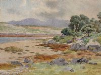CREES LOUGH NEAR LACKAGH BRIDGE, DONEGAL by Joseph William Carey RUA at Ross's Online Art Auctions