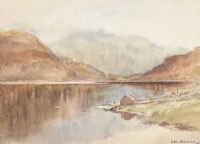 DISTANT MOUNTAINS ACROSS THE LOUGH by Frank Egginton RCA FIAL at Ross's Online Art Auctions