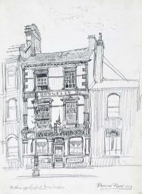 OLD HOUSE OPPOSITE LIVERPOOL QUAY, BELFAST by Raymond Piper RUA at Ross's Online Art Auctions