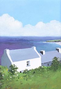 IRISH COTTAGES BY THE SEA by Sean Lorinyenko at Ross's Online Art Auctions