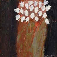 TERRACOTTA POT WITH SNOWDROPS by Christine McArthur at Ross's Online Art Auctions