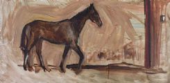BAY HORSE by Derek Hill HRHA at Ross's Online Art Auctions