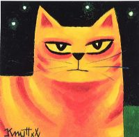 ORANGE CAT by Graham Knuttel at Ross's Online Art Auctions
