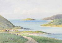 COTTAGE, WEST OF IRELAND by George W.  Morrison at Ross's Online Art Auctions