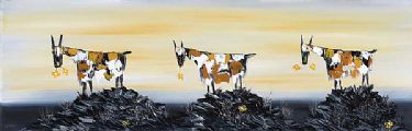 THREE MOUNTAIN GOATS by Michael Smyth at Ross's Online Art Auctions
