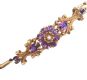 9CT GOLD AMETHYST AND PEARL BANGLE at Ross's Online Art Auctions