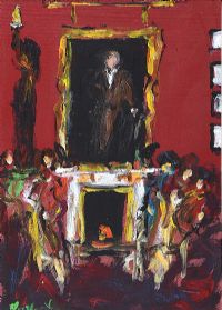 FIREPLACE IN THE SHELBOURNE HOTEL, DUBLIN by Marie Carroll at Ross's Online Art Auctions
