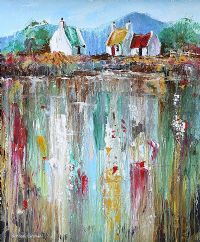SPRING COTTAGES by Patrick Bateman at Ross's Online Art Auctions