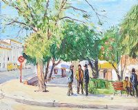 THE SQUARE, ALBUFEIRA, PORTUGAL by Robert Taylor Carson RUA at Ross's Online Art Auctions