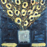 YELLOW FLOWERS by David Johnston at Ross's Online Art Auctions