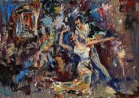 THE DANCERS by George Campbell RHA RUA at Ross's Online Art Auctions