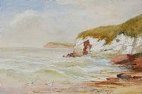 THE WHITE ROCKS, COUNTY ANTRIM COAST by William Bingham McGuinness RHA at Ross's Online Art Auctions