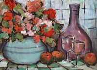 STILL LIFE, FLOWERS & FRUIT by Gladys Maccabe HRUA at Ross's Online Art Auctions
