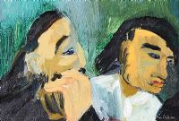 TWO IRISH MUSICIANS by Gerard Dillon at Ross's Online Art Auctions