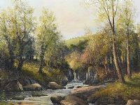 EVENING GLOW, GLENARIFF by William Cunningham at Ross's Online Art Auctions