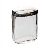 ANTIQUE STERLING SILVER TOPPED GLASS JAR at Ross's Online Art Auctions