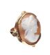 9CT GOLD RING SET WITH CAMEO at Ross's Online Art Auctions