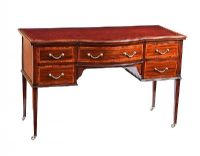 EDWARDIAN LEATHER TOP DESK at Ross's Online Art Auctions