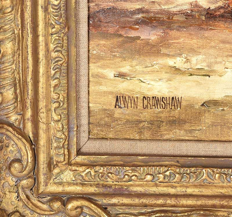GILT FRAMED OIL SIGNED CRAWSHAW at Ross's Online Art Auctions