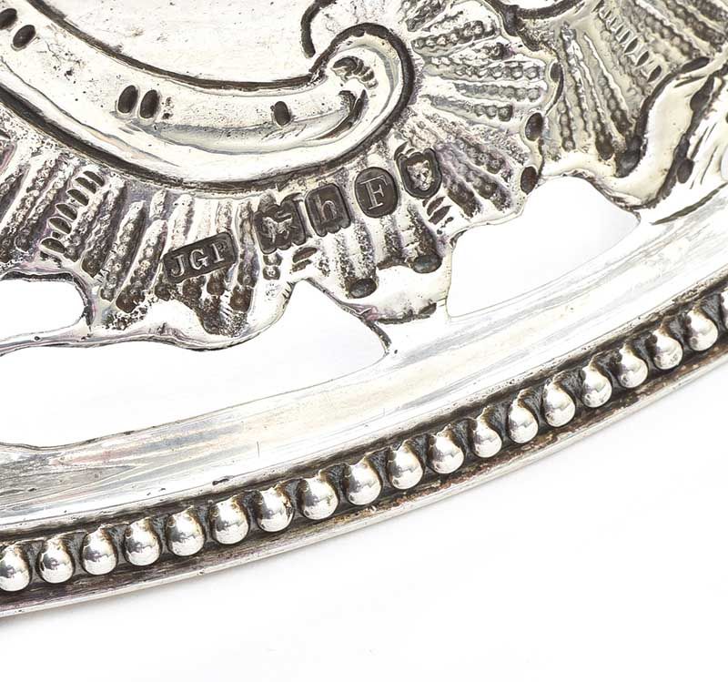 PIERCED SILVER DISH RING at Ross's Online Art Auctions