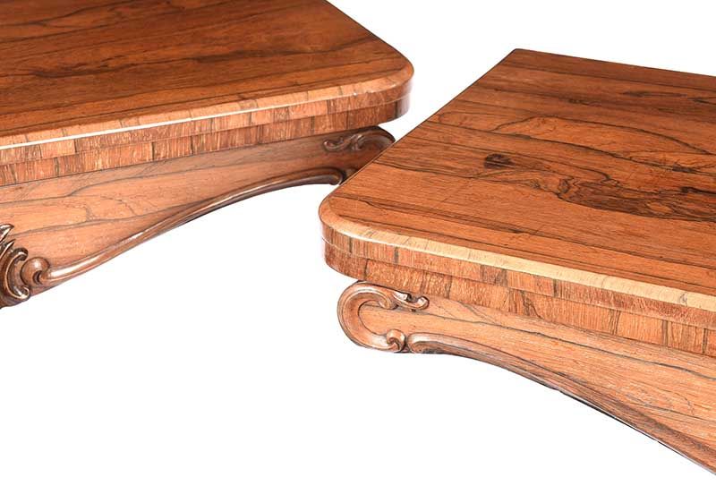 PAIR OF WILLIAM IV ROSEWOOD TURN OVER LEAF CARD TABLES at Ross's Online Art Auctions