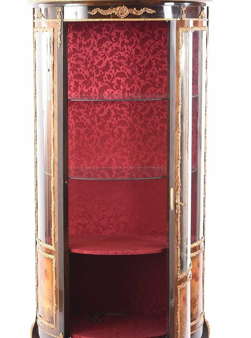 FRENCH STYLE BOW FRONT DISPLAY CABINET at Ross's Online Art Auctions