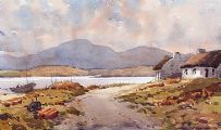 IRISH COASTAL COTTAGES by Samuel McLarnon UWS at Ross's Online Art Auctions