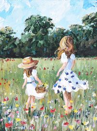 PICKING WILD FLOWERS by Lorna Millar at Ross's Online Art Auctions