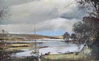 SAILING BOAT AT STRANGFORD LOUGH by Frank Fitzsimons at Ross's Online Art Auctions
