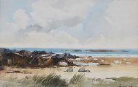 THE SHORE, MILLISLE by Rowland Hill RUA at Ross's Online Art Auctions