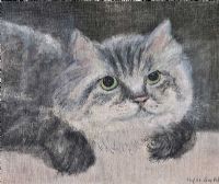 CAT by Phyllis Leopold RUA at Ross's Online Art Auctions