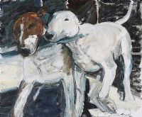 ENGLISH BULL TERRIERS by Stephen McKeown at Ross's Online Art Auctions