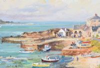 PORTBALLINTRAE HARBOUR, COUNTY ANTRIM by Colin Gibson at Ross's Online Art Auctions
