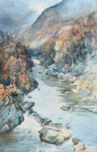 RIVER IN THE HIGHLANDS by J. Douglas RSW at Ross's Online Art Auctions