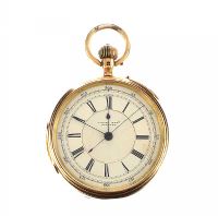 18CT GOLD OPEN-FACED GENT'S POCKET WATCH at Ross's Online Art Auctions