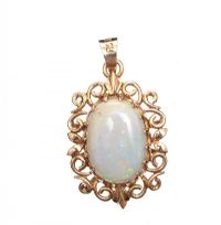 9CT GOLD OPAL PENDANT at Ross's Online Art Auctions