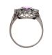 PLATINUM PINK SAPPHIRE AND DIAMOND RING at Ross's Online Art Auctions