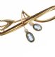 EDWARDIAN 15CT GOLD AQUAMARINE AND SEED PEARL BAR BROOCH at Ross's Online Art Auctions