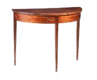 EDWARDIAN INLAID DEMI LUNE SIDE TABLE at Ross's Online Art Auctions