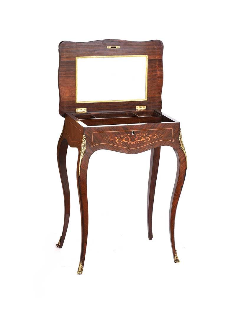 FRENCH KINGWOOD VANITY TABLE at Ross's Online Art Auctions