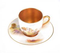 ROYAL WORCESTER CUP AND SAUCER at Ross's Online Art Auctions