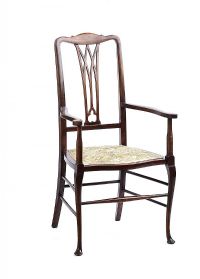 EDWARDIAN INLAID ELBOW CHAIR at Ross's Online Art Auctions