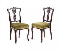 PAIR OF VICTORIAN OCCASIONAL CHAIRS at Ross's Online Art Auctions