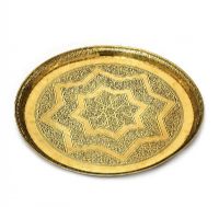 INDIAN BRASS TRAY at Ross's Online Art Auctions