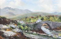 THE LACKAGH BRIDGE, COUNTY DONEGAL by Kenneth Webb RUA at Ross's Online Art Auctions