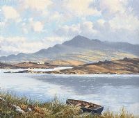 LAKE NEAR DUNGLOE, DONEGAL by William Henry Burns at Ross's Online Art Auctions