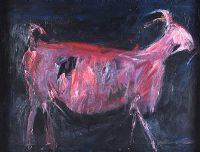 PINK GOAT by Christine Bowen at Ross's Online Art Auctions
