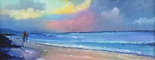 PEOPLE ON THE BEACH, DONEGAL by Sean Lorinyenko at Ross's Online Art Auctions